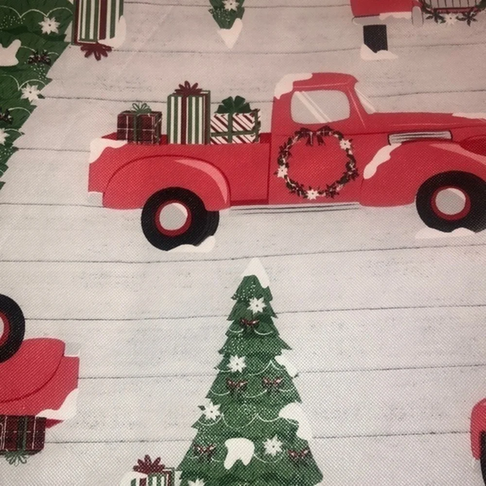 Farmhouse Red Pick Up Truck Christmas Placemats‎